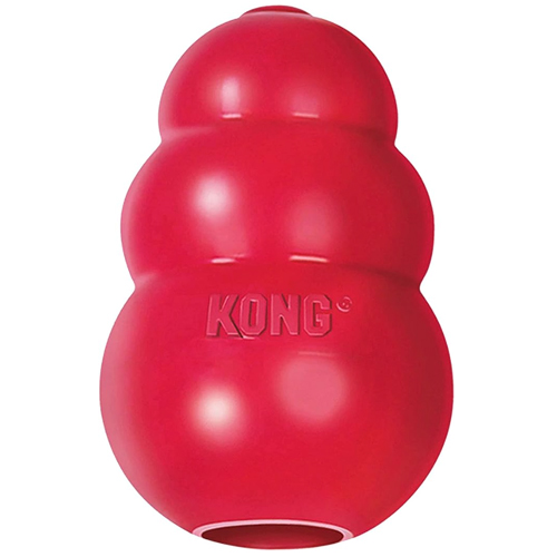 kong dog toy in red color