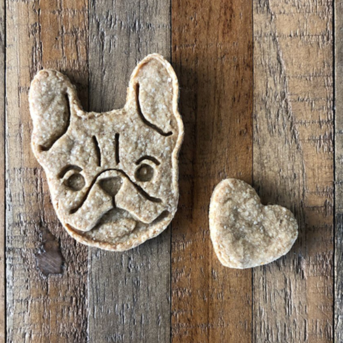 french bulldog face shaped homemade dog treats