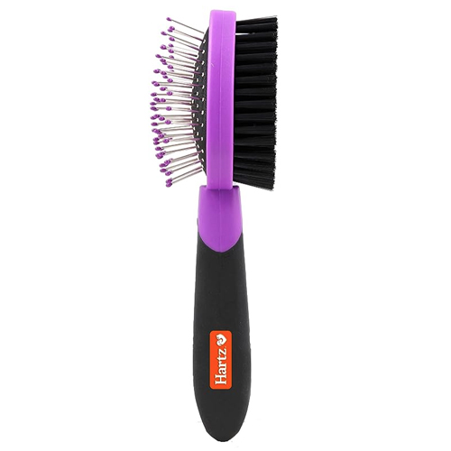 purple and black comb brush for grooming french bulldogs